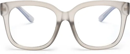 Miniatura 16 de JIM HALO Gafas de luz azul extragrandes para mujer, gafas de luz azul con montura cuadrada y gruesa para computadora, reducen la fatiga ocular