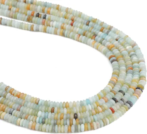 Miniatura 21 de BEADIA Cuentas Espaciadoras de Jade Amarillo Natural en Forma de Tapa, Cuentas Semipreciosas Sueltas para Hacer Joyas con Encuadernación, 4mmx2mm