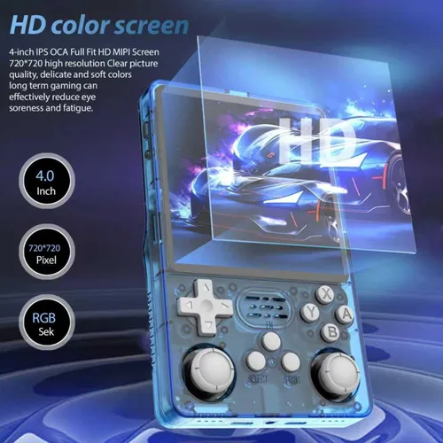 Miniatura 6 de R36plus - Consola de juegos portátil, consola de juegos retro portátil con pantalla IPS de 4.0 pulgadas, 64 GB, más de 15000 juegos preinstalados
