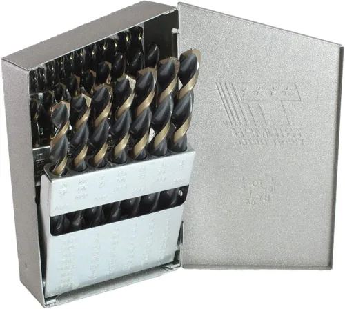 Triumph Twist Drill Co. 099856 T17HD - Juego de brocas de acero de alta velocidad de 1/16 pulgadas y 1/2 pulgadas por 64 puntos, revestimiento de
