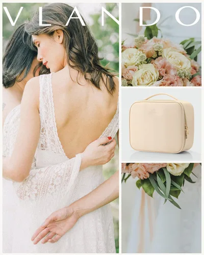 Miniatura 6 de Vlando - Bolsa de maquillaje de viaje, organizador de bolsa de maquillaje, ideas de regalo para mujeres y niñas, bolsa de almacenamiento