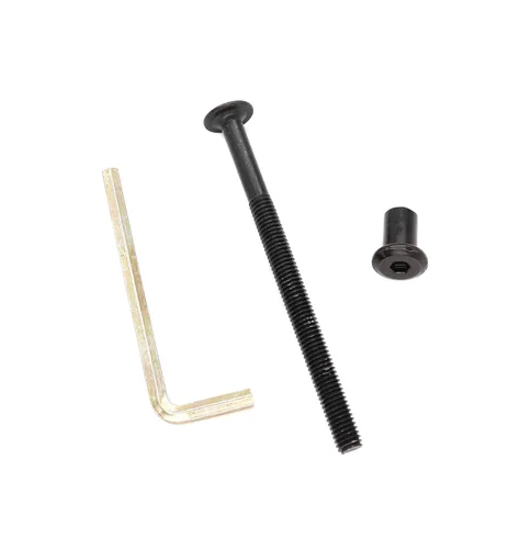 Miniatura 7 de Kit de repuesto de tornillos para cuna de bebé, 100 piezas M6x15mm/0.984 in/1.378 in/1.772 in/2.165 in/2.559 in/2.953 in/2.953 in Negro Hex Drive