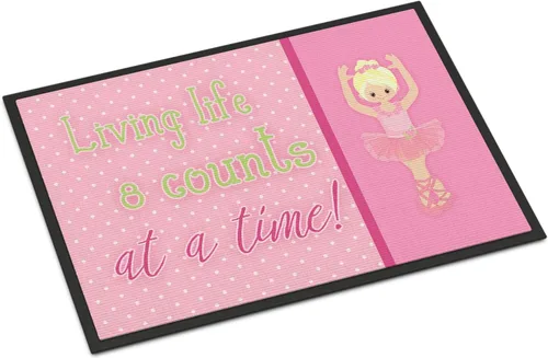 Miniatura 8 de Caroline's Treasures BB5374MAT Let's Dance Linen - Felpudo de lino verde azulado de 18 x 27 pulgadas, tapete para puerta delantera, para interiores