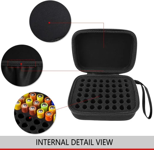 Miniatura 4 de COMECASE - Caja de almacenamiento para batería dura, con estuche de transporte
