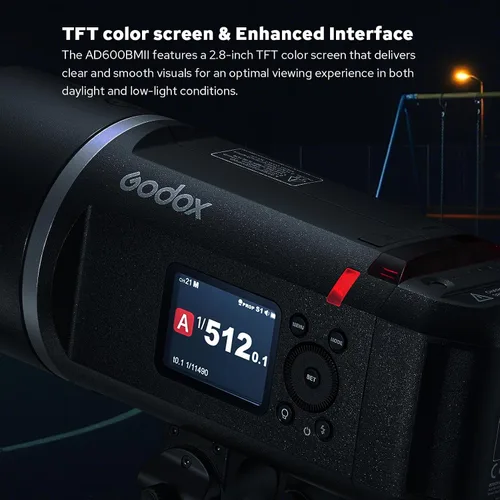 Miniatura 6 de Godox AD600BM II - Estroboscópico de flash para exteriores actualizado GN87 600W, 2.4G inalámbrico, sincronización de 1 toque con disparador X3