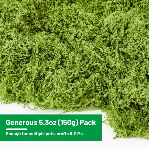 Miniatura 2 de Musgo verde artificial de 5.3 onzas para manualidades, musgo sintético para plantas de interior, arreglos florales, terrarios, decoración del hogar