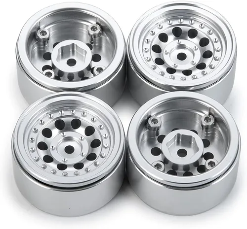 Miniatura 4 de RCLIONS 4 unids/1 Unidades de aluminio de 1 "Micro Beadlock ruedas llantas para todos 1:24 escala axial SCX24 Deadbolt RC Crawler Car Upgrades