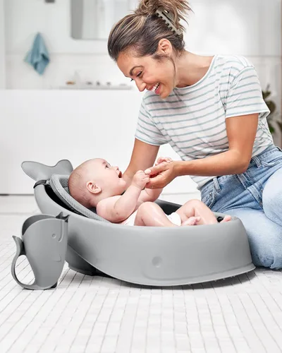 Miniatura 5 de Skip Hop Taza de Enjuague para Baño de Bebé MOBY Enjuagador en Forma de Cascada Sin Lágrimas Gris Edad 0+