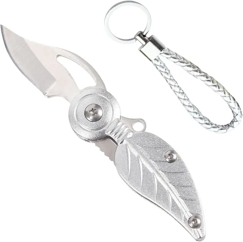 Miniatura 8 de Cuchillo de bolsillo para mujer, color rosa, cadena, mini, bonito accesorio para llaves Rosado