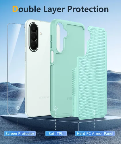 Miniatura 676 de FNTCASE Funda para iPhone 17 Pro: Fundas delgadas translúcidas de color azul claro compatibles con MagSafe, protección completa de la cámara