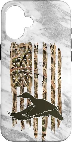 Miniatura 28 de Funda de caza de caza para iPhone 13 Pro Max con diseño de camuflaje gris y bandera de Estados Unidos