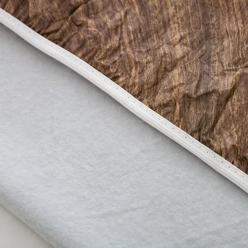 Miniatura 7 de Pioggia Mantel redondo de vinilo ajustable con reverso de franela, mantel elástico, impermeable, a prueba de aceite, mantel de plástico ideal