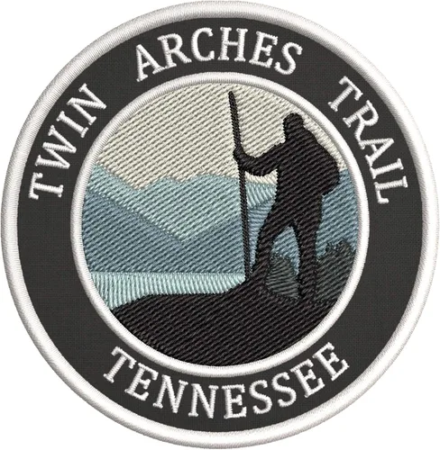 Sendero de arcos gemelos, Tennessee Mountain Hiker Parche bordado de alta calidad para planchar o coser, insignia decorativa, emblema de vacaciones,
