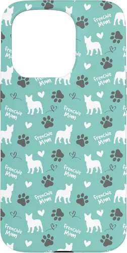 Miniatura 14 de Funda para iPhone 13 Pro Max Frenchie Mom Bulldog Francés Mamá Azul Mujeres