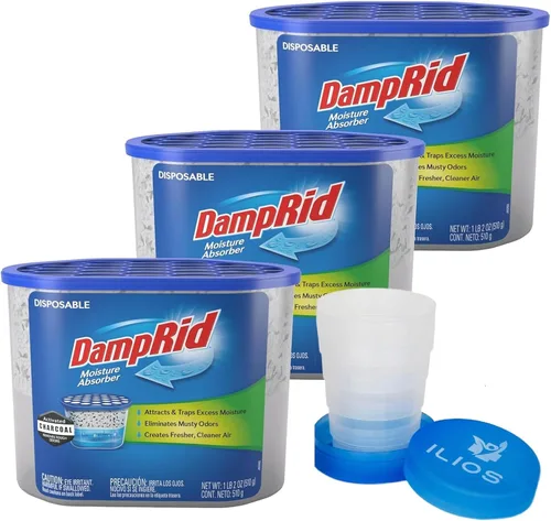 Miniatura 9 de Absorbedor de humedad y removedor de olores Damp Rid con carbón activado, sin fragancia, 18 onzas (paquete de 2) Desechable, dura hasta 60 días,