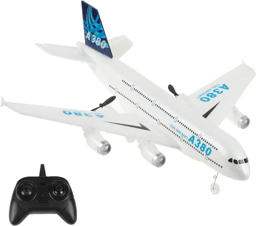 Avión RC, avión de control remoto listo para volar, avión RC de 2 canales, Airbus A380, avión de control remoto para niños, adultos, principiantes