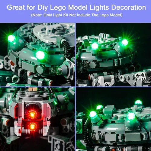 Miniatura 2 de Kit de luces LED mejorado compatible con el juego de construcción de tanque de araña Lego, decoración de luces compatible con Lego 75361
