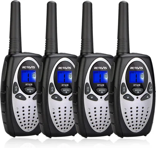 Miniatura 9 de Retevis Walkie Talkies RT628, Walkie Talkies de largo alcance para adultos, clip para cinturón, bloqueo de llave y voz de cristal, radios familiares