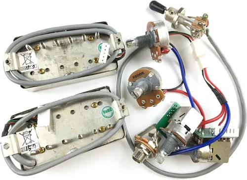 Miniatura 3 de 1 juego de pastillas ProBucker Alnico Bridge&Neck con arnés de cableado profesional ollas e interruptores de 3 vías para guitarra eléctrica cromo
