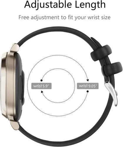 Miniatura 5 de Leather Watch Bands Compatible with Garmin Lily 2, 14mm Soft Genuine Leather Strap Sport Replacement Wristband for Garmin Lily 2 / Lily 2 Classic