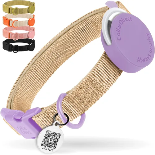 Miniatura 17 de CollarDirect Airtag - Collar de perro reflectante de nailon y neopreno para Apple Air Tag para perros grandes, medianos y pequeños