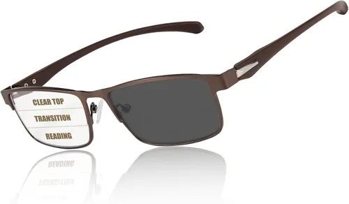 Lentes de lectura progresivas multifocales fotocromáticas para hombres, con transición, bloqueo de luz azul, multifocales, para leer en el ordenador