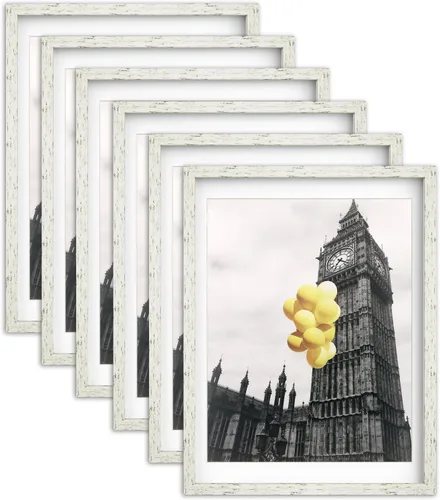 Miniatura 37 de Juego de 6 portarretratos de 5 x 7, para galería de fotos de 4 x 6 pulgadas con paspartú o de 5 x 7 pulgadas sin paspartú, marcos de fotos para Negro