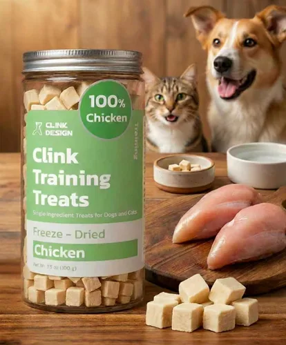 Miniatura 2 de Clink Design Golosinas liofilizadas para perros y gatos, golosinas para perros de un solo ingrediente, golosinas de entrenamiento 100% para perros