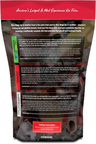 Miniatura 2 de Blue Ridge comida para peces Koi 2 libras - Fórmula de crecimiento mini para peces Koi, comida para peces dorados, comida premium para peces