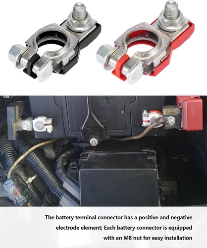 Miniatura 7 de Kit de repuesto positivo y negativo de terminal de batería compatible con Nissan Altima Maxima Rouge Sentra Murano Infiniti Toyota Lexus Reemplazo #