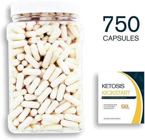 Miniatura 2 de Ketosis Kickstart - Sales de beta-hidroxibutirato de 750 CT para dieta cetogénica en un tarro de agarre cuadrado transparente