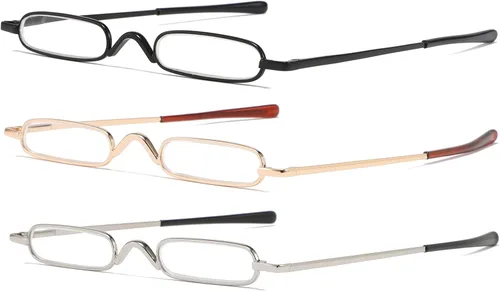 Miniatura 2 de Lentes de lectura ultra pequeños para hombres y mujeres, lectores de bolsillo delgados con clip para bolígrafo, carcasa de metal, bisagra