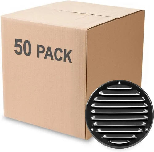 Miniatura 23 de Cubierta para salida de ventilación – Ventilación redonda de Soffit – Rejilla de ventilación – Cubierta de rejilla – Malla mosquitera integrada