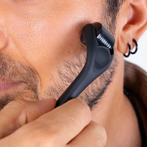 Miniatura 3 de Derma Roller para cuerpo, cabello y esculpdo, 540 microagujas de titanio para microagujas dérmicas, rodillo de microagujas para hombres y mujeres