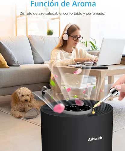 Miniatura 3 de Purificadores de aire para el dormitorio del hogar, limpiador de aire ADTARK con filtro H14 True HEPA 3 en 1, modo de sueño y función de aroma, 3