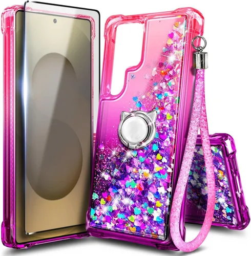 Miniatura 105 de NGB Diseñada para funda Samsung Galaxy Note 10+ (Plus), Rosa/Aguamarina Funda con Purpurina Líquida Brillante Linda para Mujeres Niñas Niños