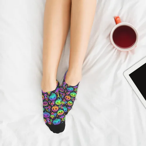 Miniatura 5 de devor Cotton Socks for Women Short Sock for Women No Show Athletic Socks Kawaii Cute Mushrooms Funny Mushrooms Magic Mushrooms Plant Forest Short