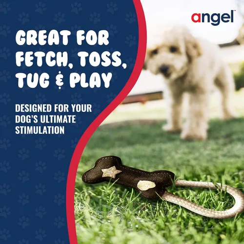 Miniatura 7 de Juguete de cuerda de hueso para perros, perfecto para perros XS - SM Juguetes duraderos para perros Estimulación interactiva y mental Hecho a
