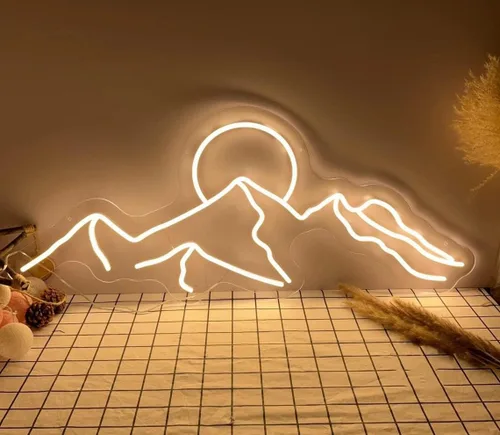 Miniatura 8 de Letrero de neón LED con diseño de puesta de sol y salida del sol, para decoración de pared, surf, océano, decoración de dormitorio, sala de estar