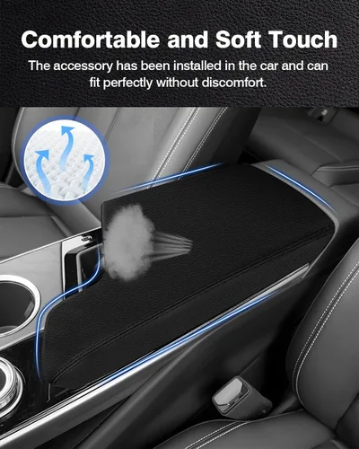 Miniatura 7 de Autorder Funda de consola central para Hyundai Tucson 2016-2019 2020 2021, accesorios de fibra de carbono, funda impermeable antiarañazos