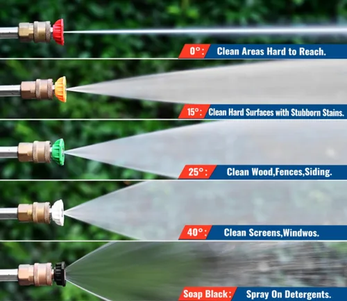 Miniatura 7 de YAMATIC - Pistola de lavado a presión y varilla con 5 boquillas de pulverización, accesorio de repuesto M22-14mm y M22-15mm para lavadoras a presión