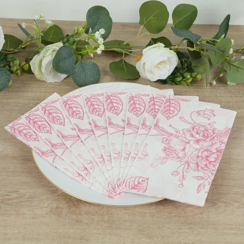 Miniatura 11 de Efavormart - Paquete de 20 servilletas de papel con estampado de hojas de eucalipto verde con una textura suave de 2 capas absorbente para bodas