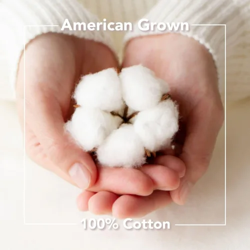 Miniatura 5 de Red Land Cotton Manta de 100% algodón hecha en Estados Unidos Manta suave y transpirable con tejido tipo cesta Fácil de lavar Blanca