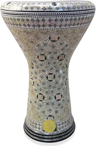 Miniatura 18 de Gawharet El Fan Classic - Percusión de tambor Darbuka de nácar de 17 pulgadas (Alma)