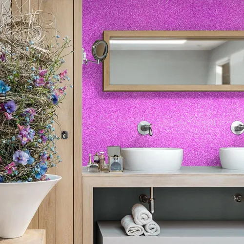 Miniatura 8 de Papel tapiz de purpurina morada, papel tapiz autoadhesivo para gabinete, envoltura de regalos, decorativo, extraíble, de 17.7 x 393.7 pulgadas