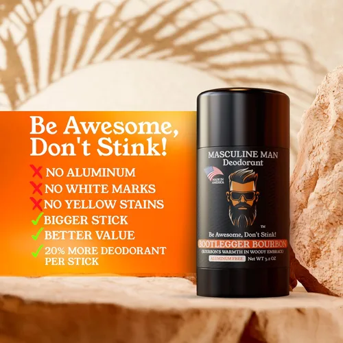 Miniatura 5 de Desodorante para hombres - Desodorante para hombre sin aluminio, desodorantes naturales, protección contra el sudor para axilas, desodorantes sin