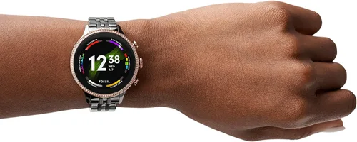Miniatura 5 de Fossil - Reloj inteligente con pantalla táctil Gen 6 con altavoz para mujer medición de frecuencia cardíaca oxígeno en sangre GPS pagos sin contacto