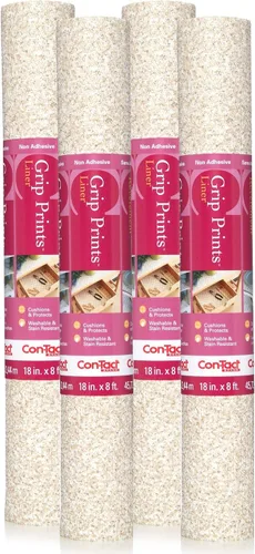 Miniatura 10 de Con-Tact Brand Grip Prints - Forro para estantes, revestimientos duraderos y no adhesivos, cajón antideslizante y revestimiento de gabinete, 18
