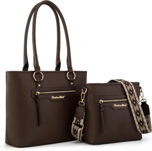 Miniatura 15 de Montana West 2 piezas de conjuntos de bolsos para mujer, grandes bolsos de mano, lindos bolsos cruzados