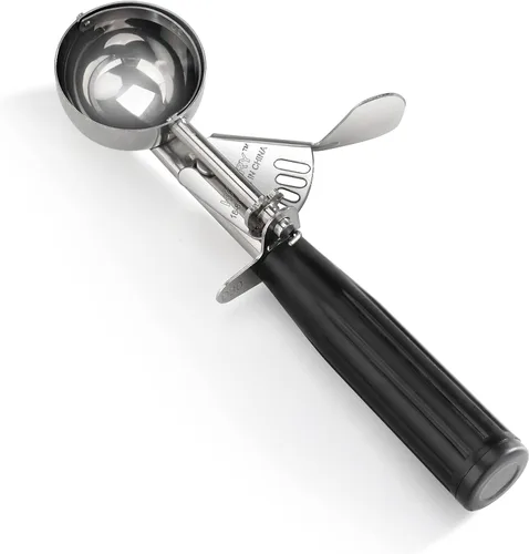 Miniatura 7 de New Star Foodservice 34905 cuchara de presión para pulgar de grado comercial/cuchara para helado, acero inoxidable 18/8, 0.875 oz, tamaño 40, púrpura